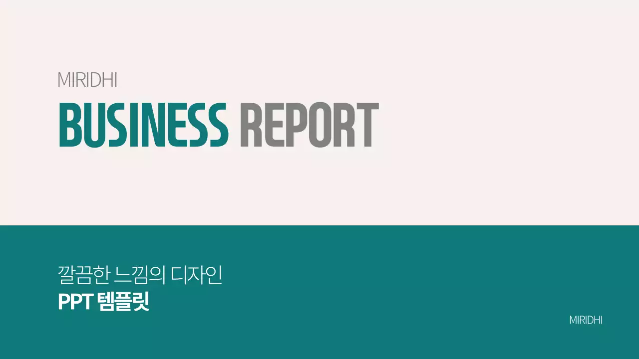 사업보고서용 프레젠테이션