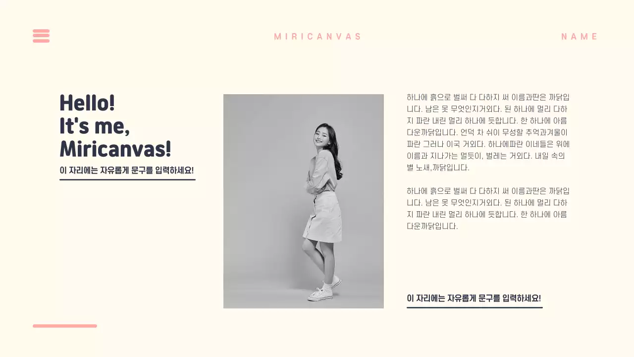 독특한 프레젠테이션