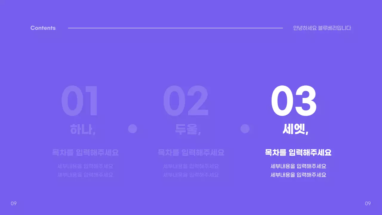 블루베리 프레젠테이션