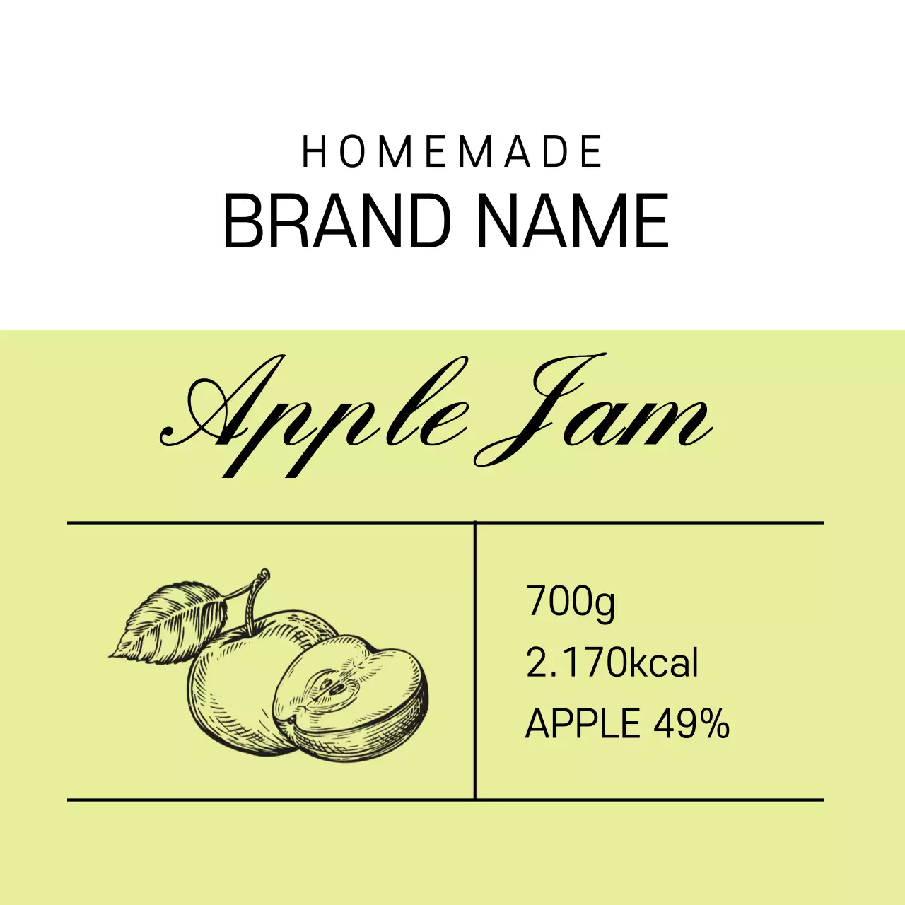 사과잼 라벨