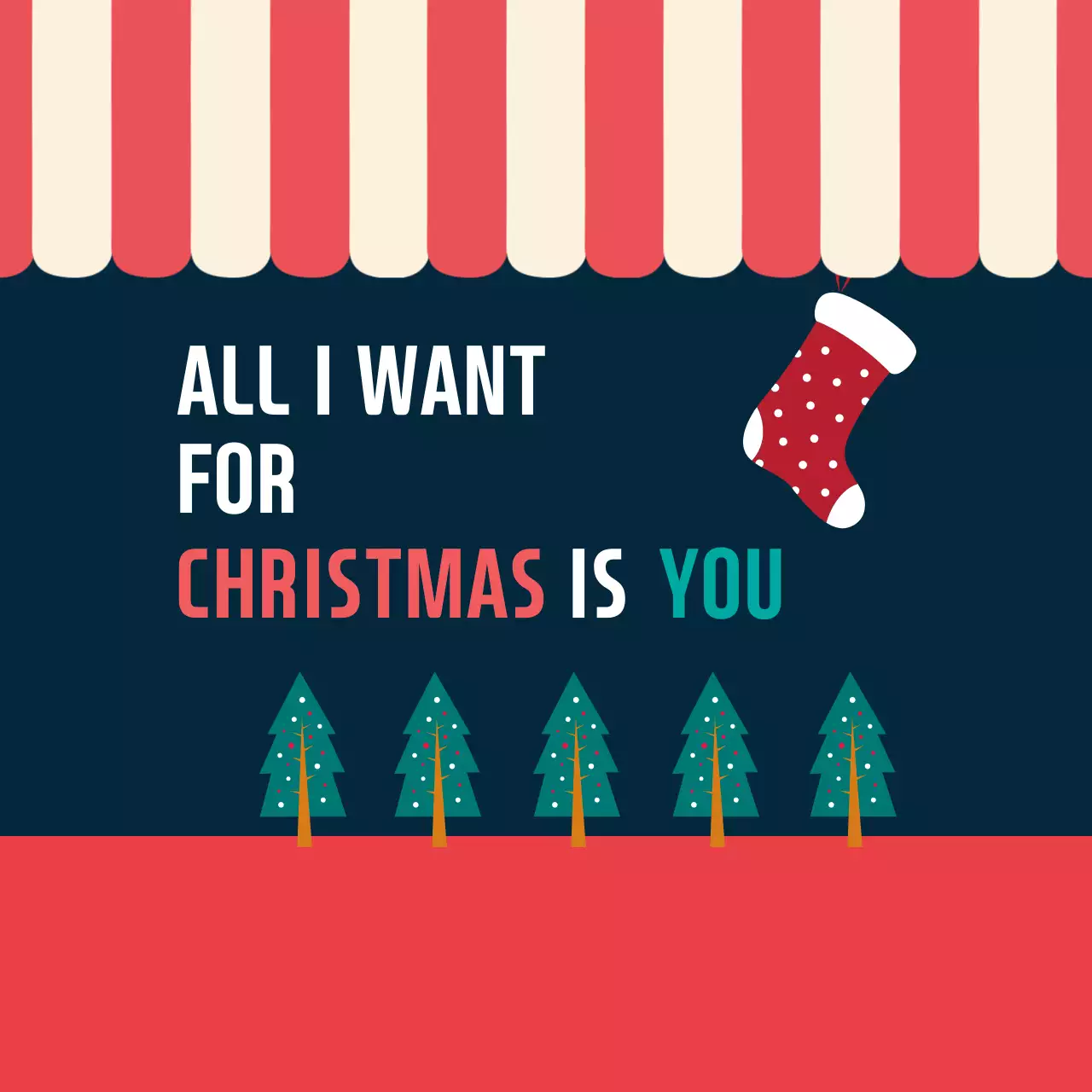 빨강 남색 일러스트 크리스마스 인사 라벨