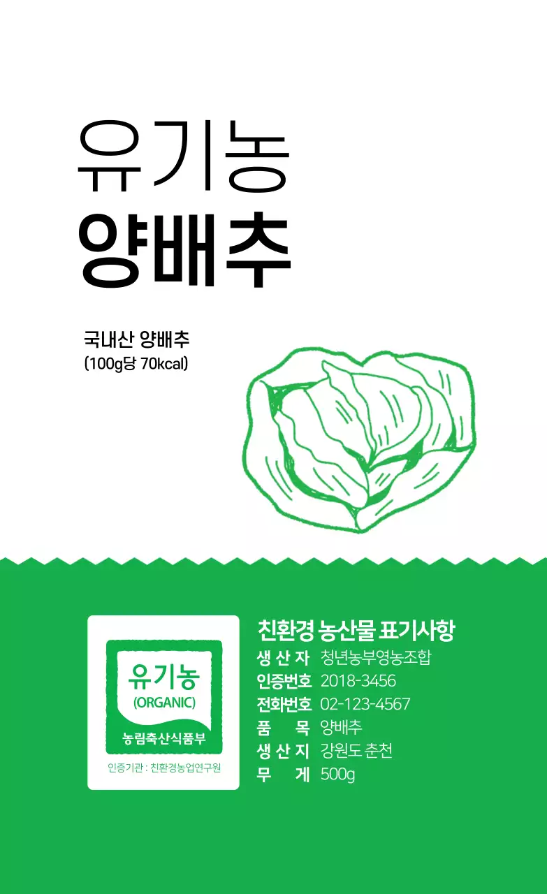 유기농 양배추