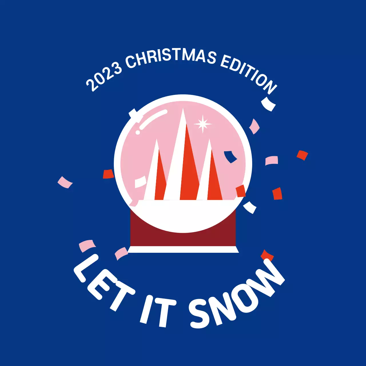 빨강 파랑 일러스트 크리스마스 포장 라벨