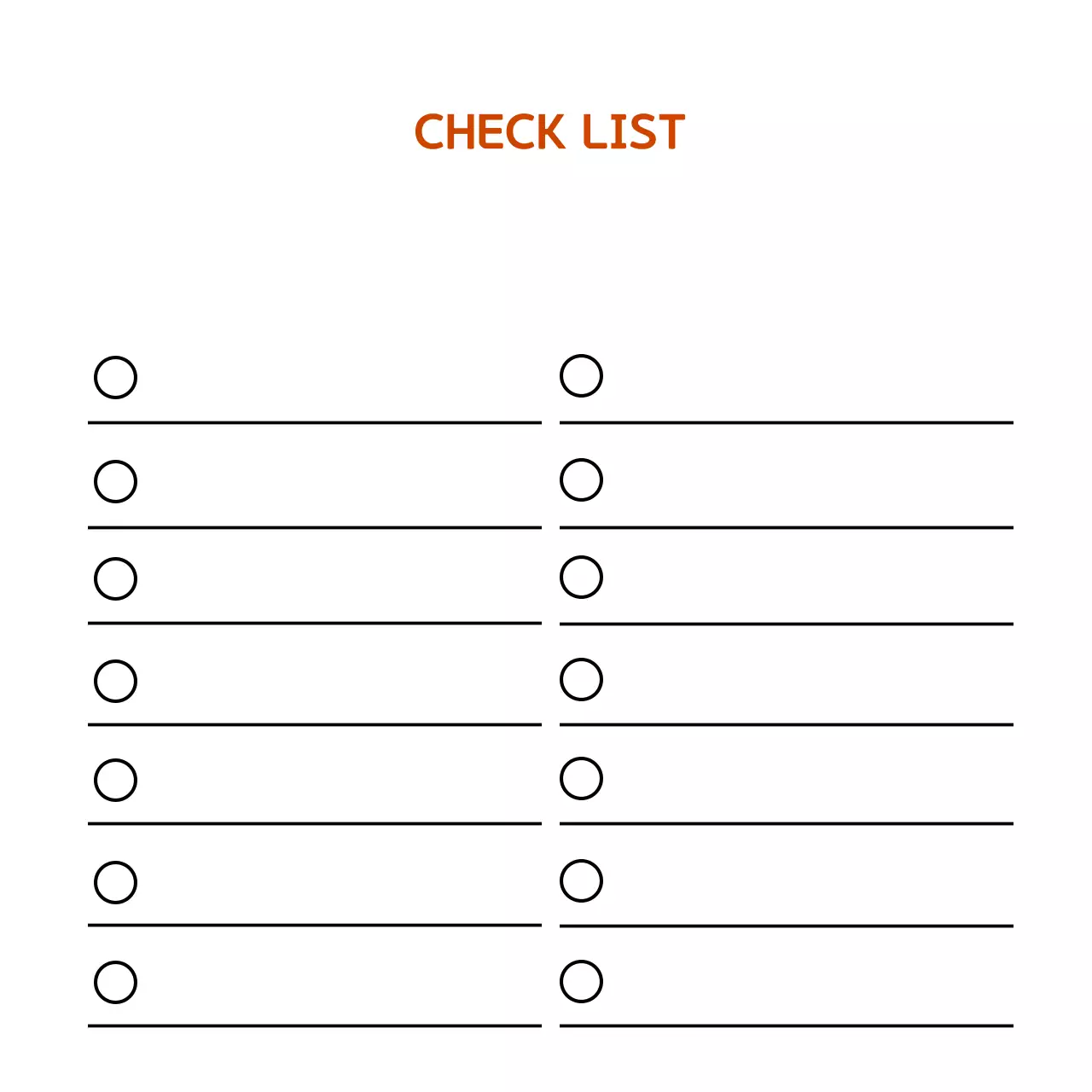 화이트 라인 심플한 체크 리스트
