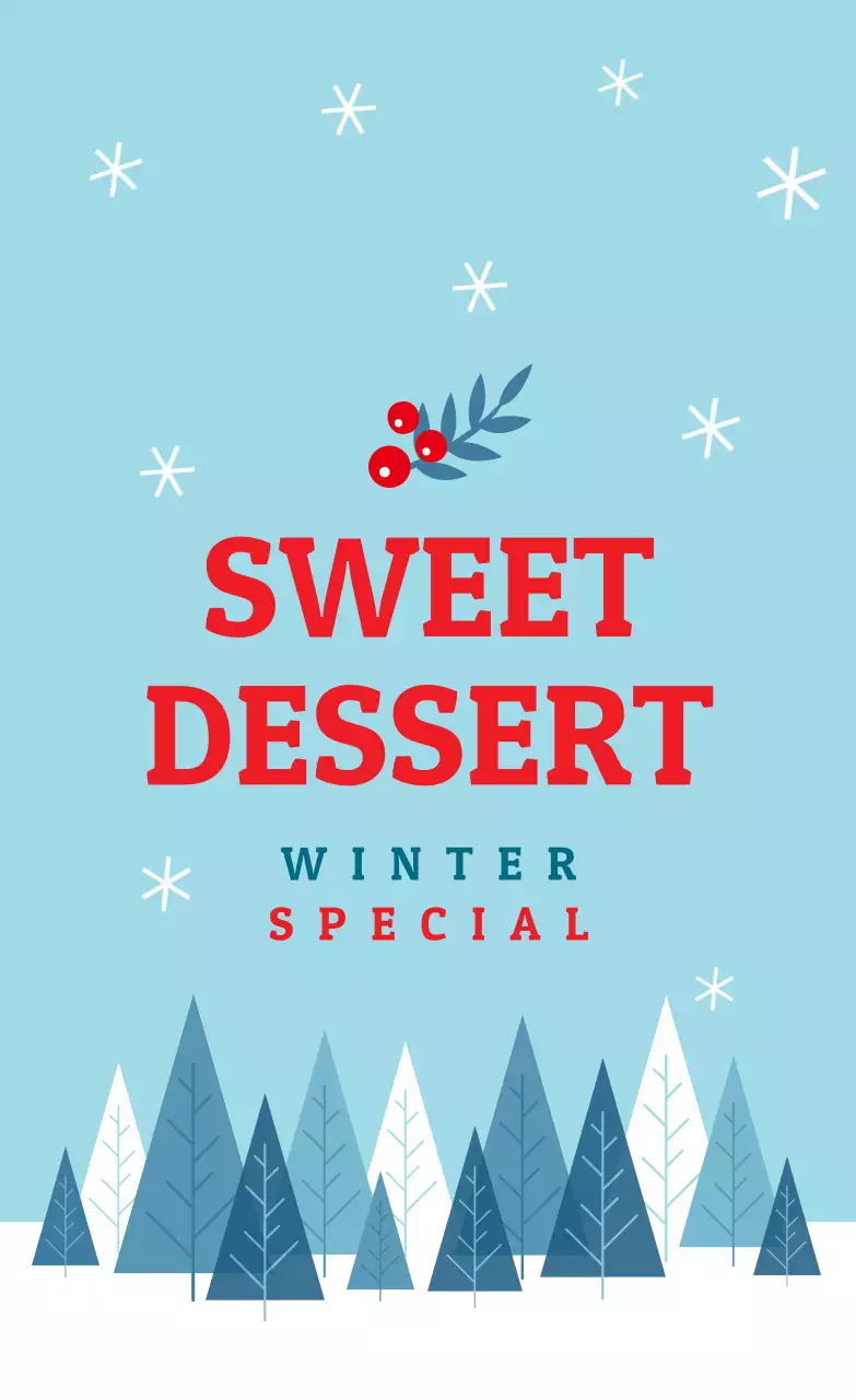 하늘 빨강 일러스트 크리스마스 디저트 포장 라벨