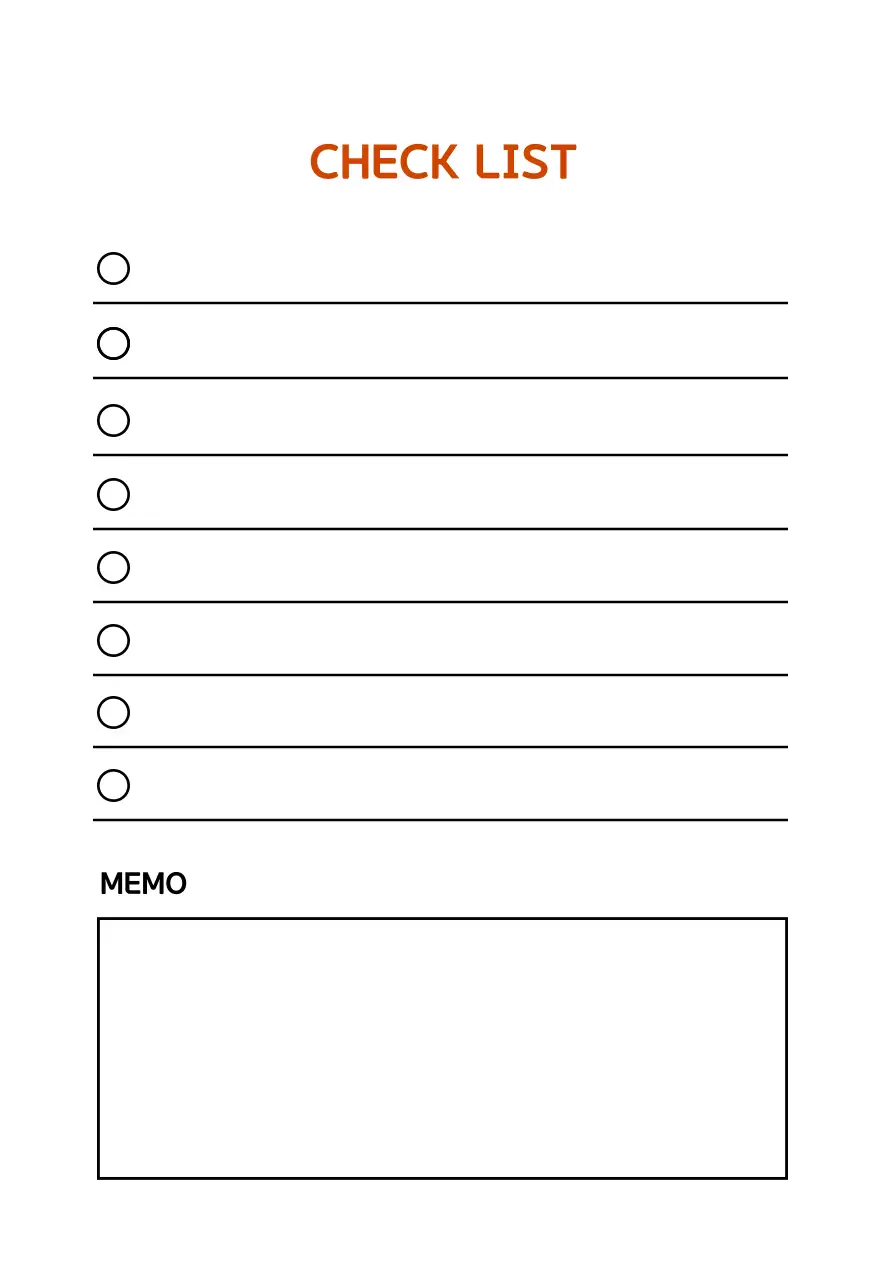 화이트 라인 심플한 체크 리스트