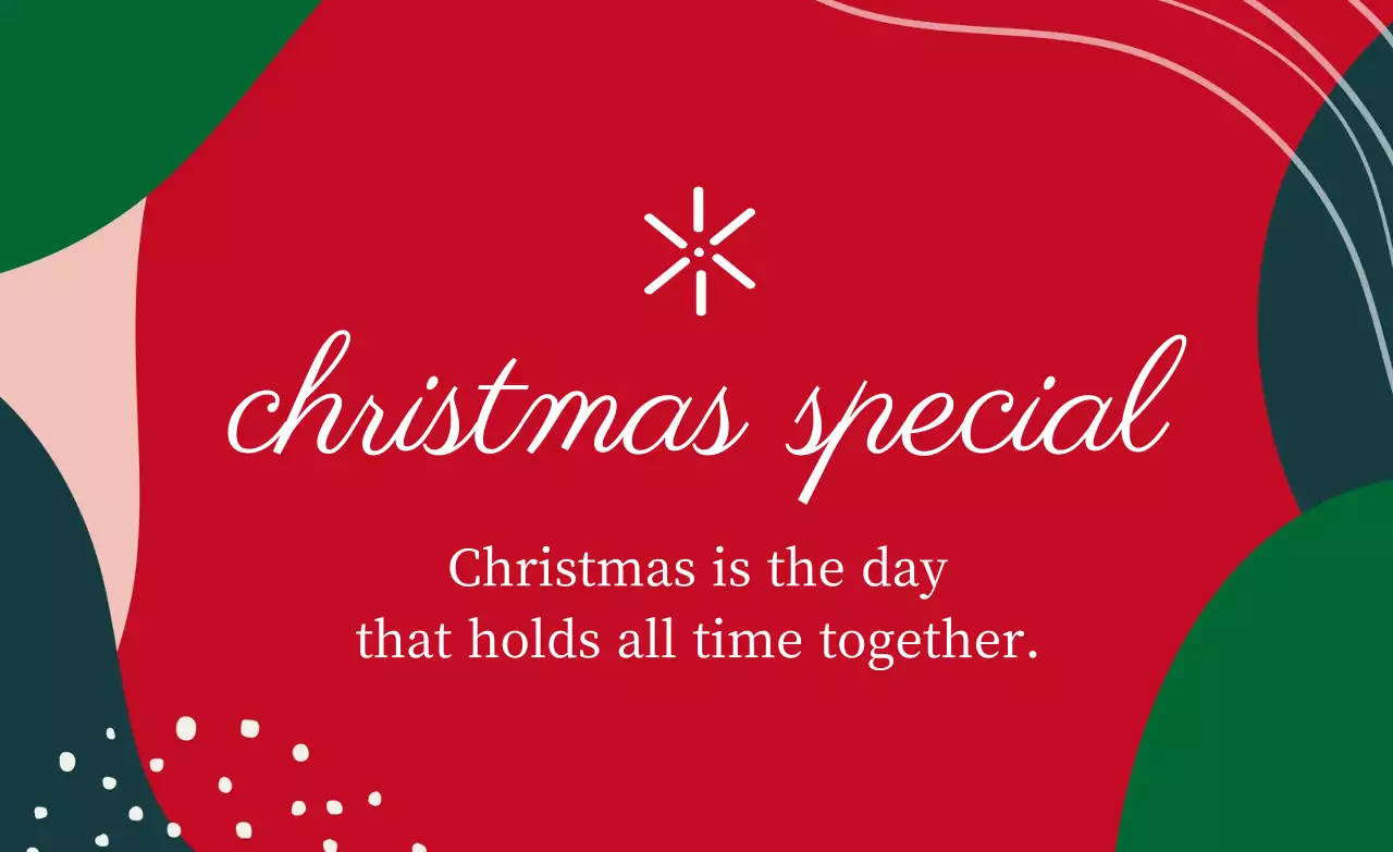 빨강 초록 알록달록한 크리스마스 선물 라벨