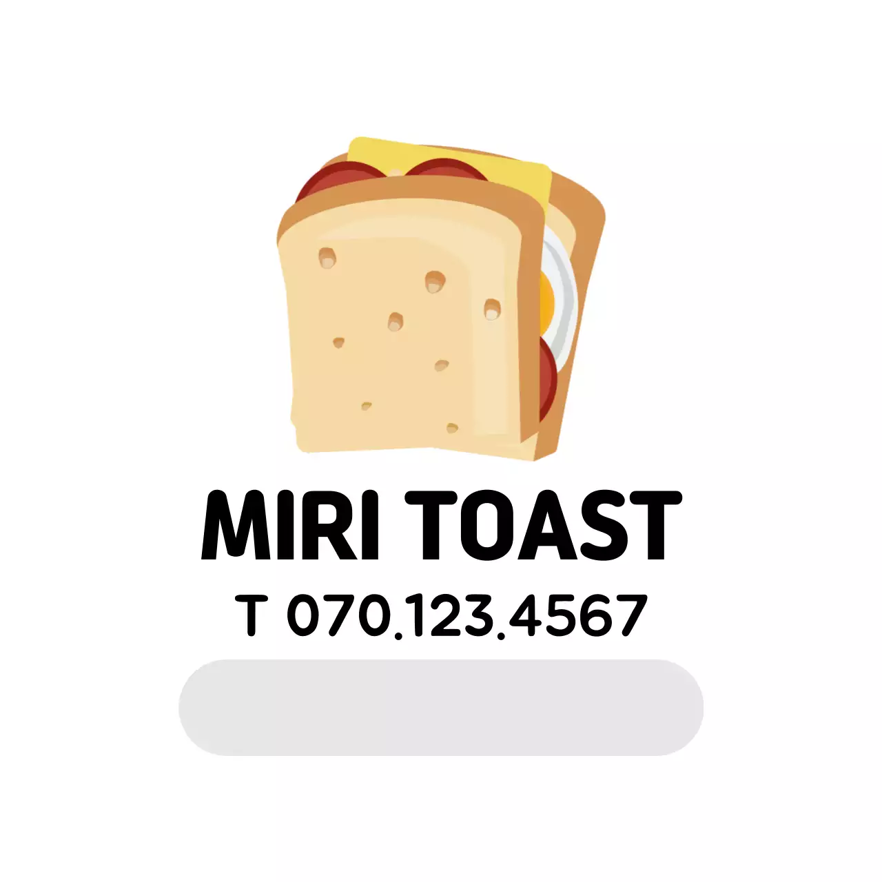 화이트 일러스트 샌드위치 라벨