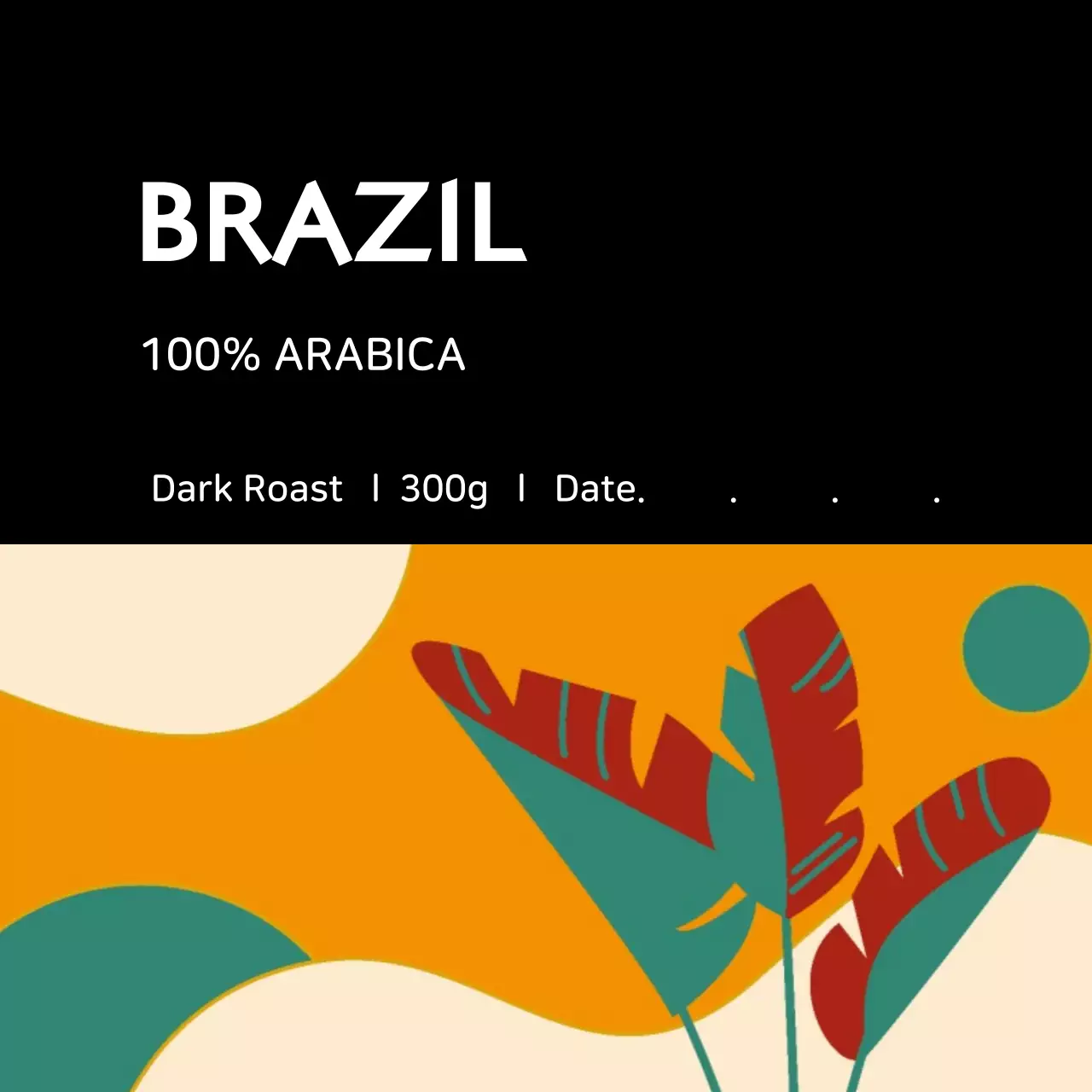 블랙 통일러스트 프레임 커피