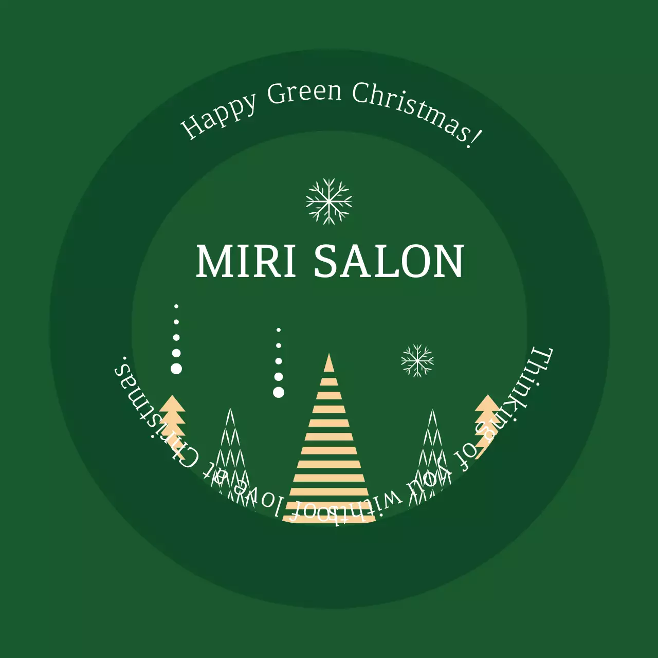 초록 일러스트 크리스마스 라벨