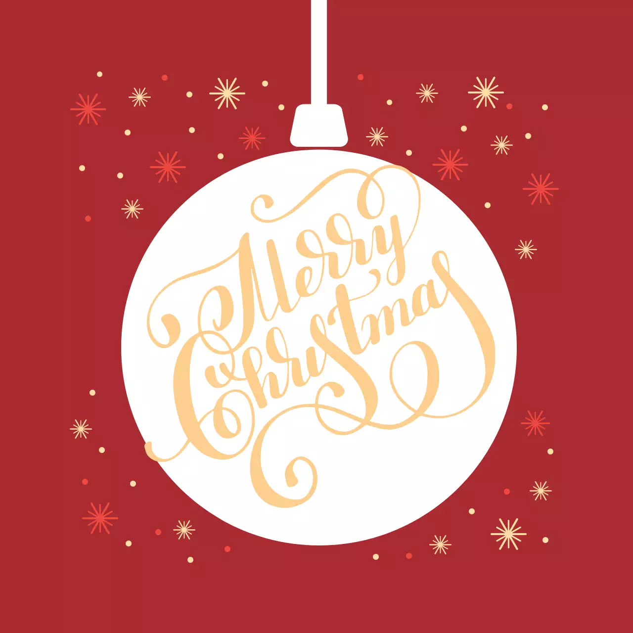 빨강 노랑 일러스트 크리스마스 인사 라벨