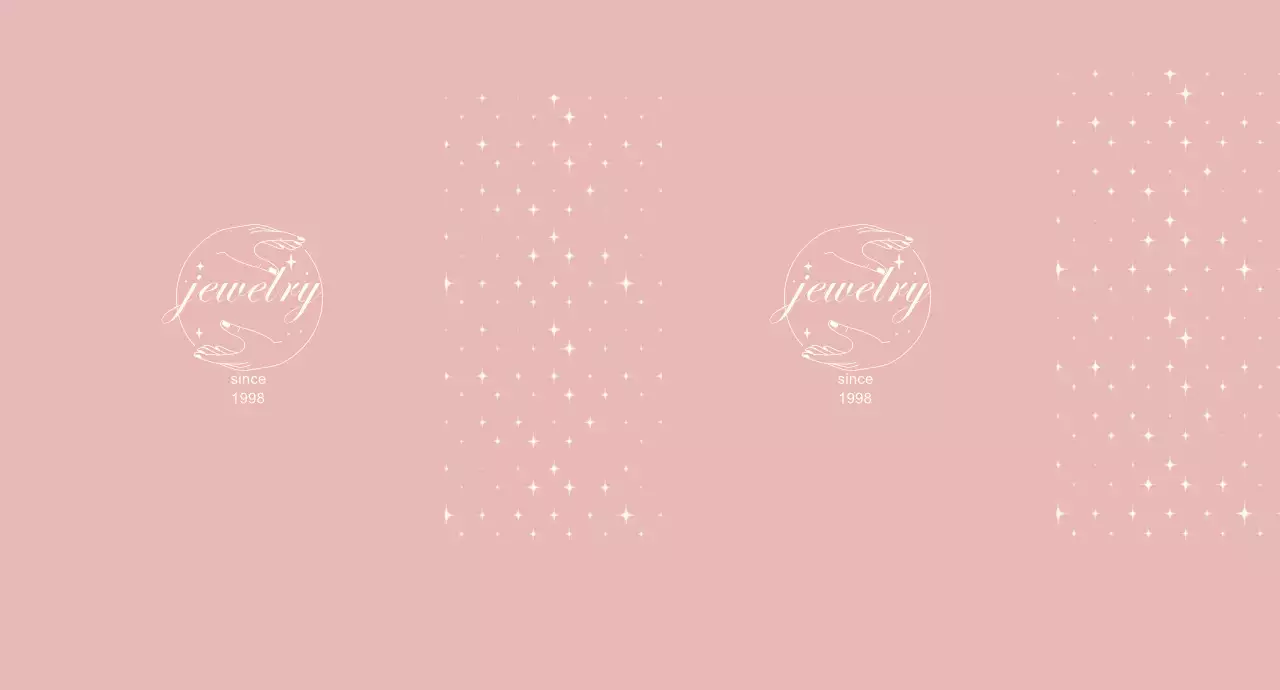 분홍색 깔끔한 라인 일러스트 쥬얼리