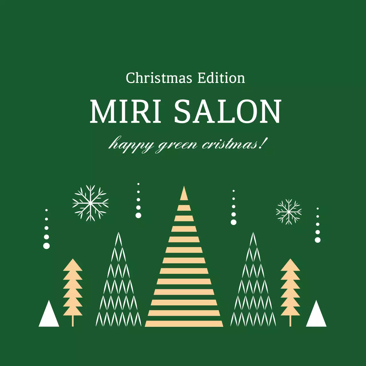 초록 노랑 일러스트 크리스마스 선물 라벨