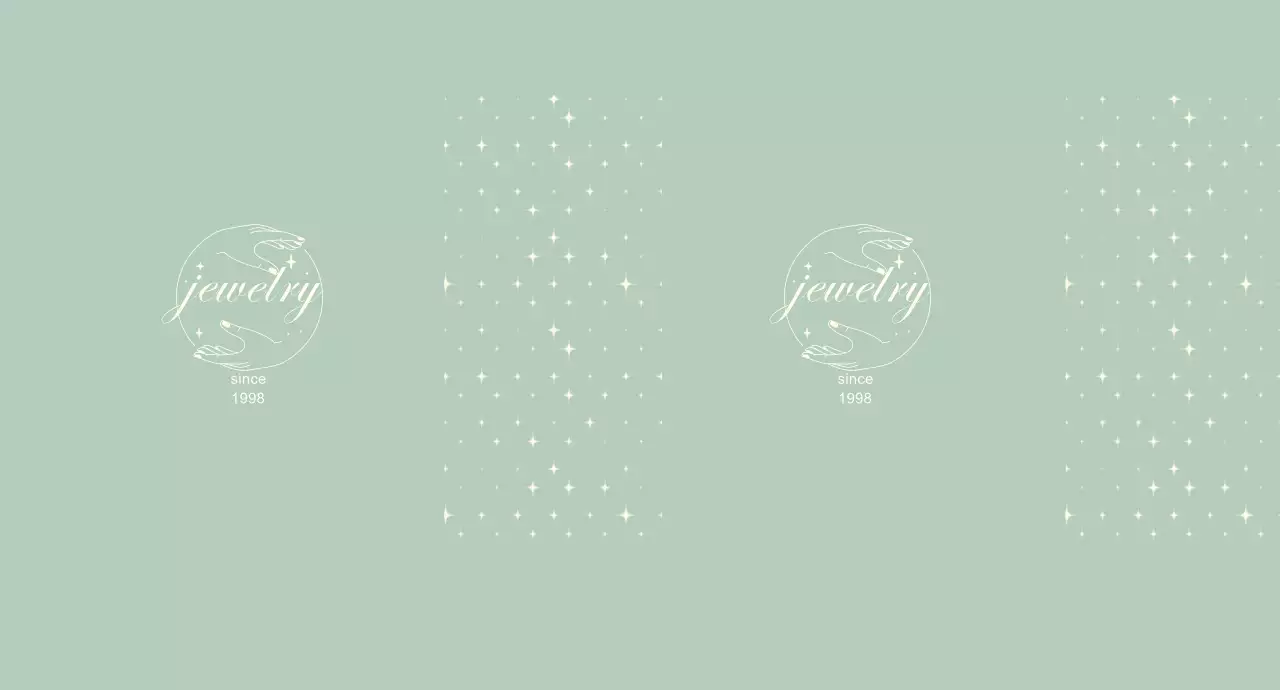 파란색 깔끔한 라인 일러스트 쥬얼리