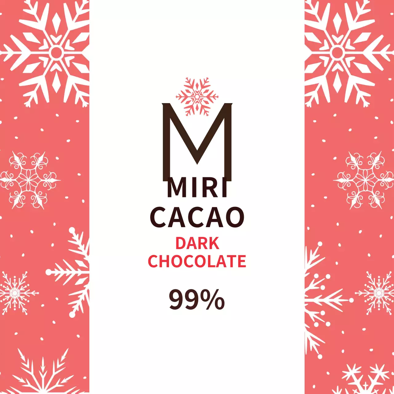 빨간색 눈송이패턴 디퓨저 라벨