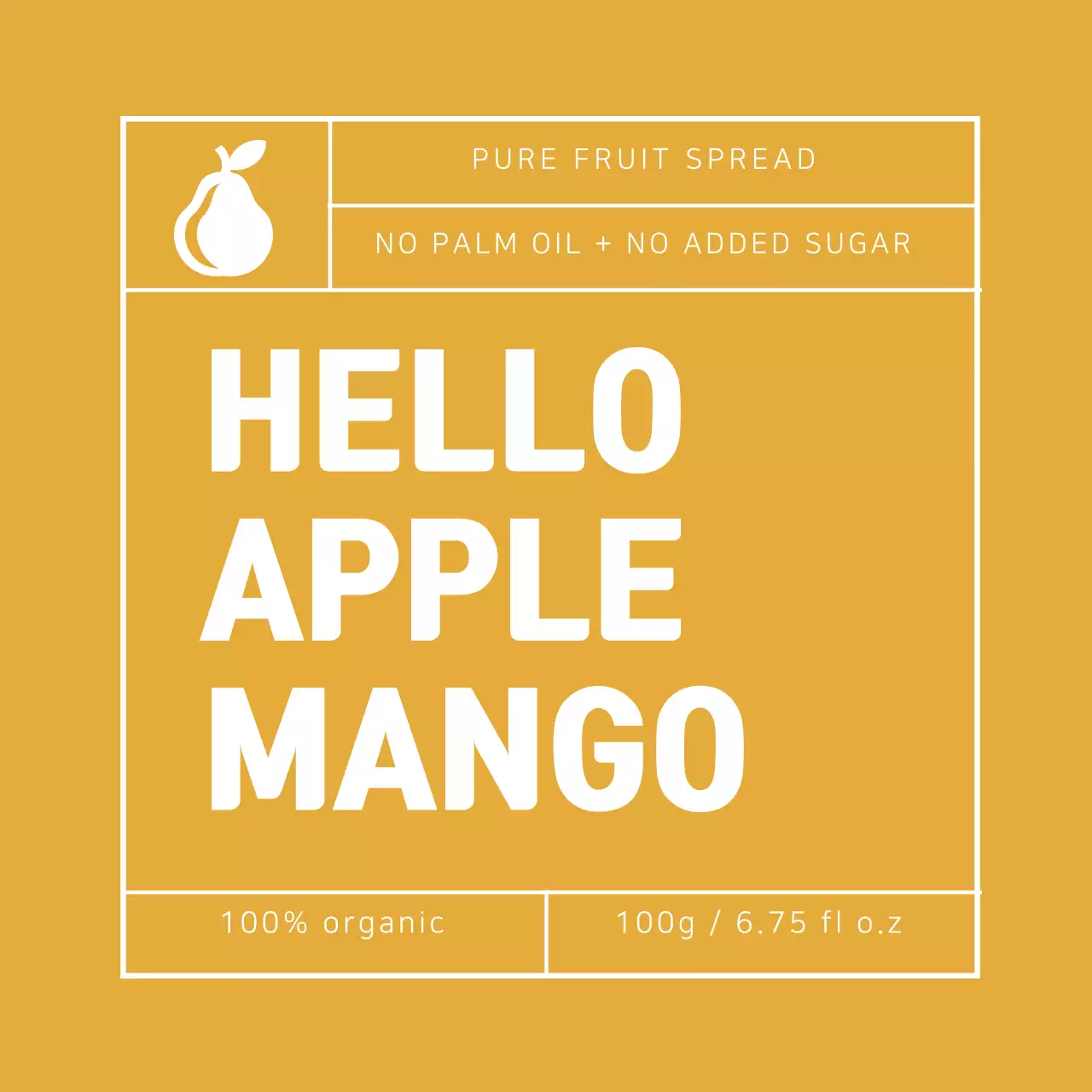 애플망고잼 라벨