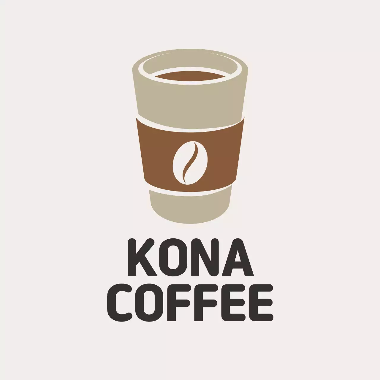 회색 심플 아이콘 커피 라벨