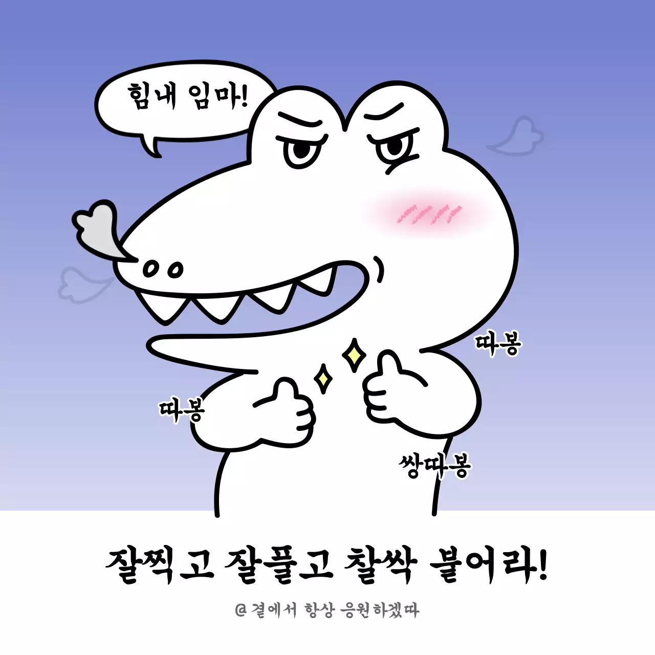 아고 B급컨셉의 응원 문구