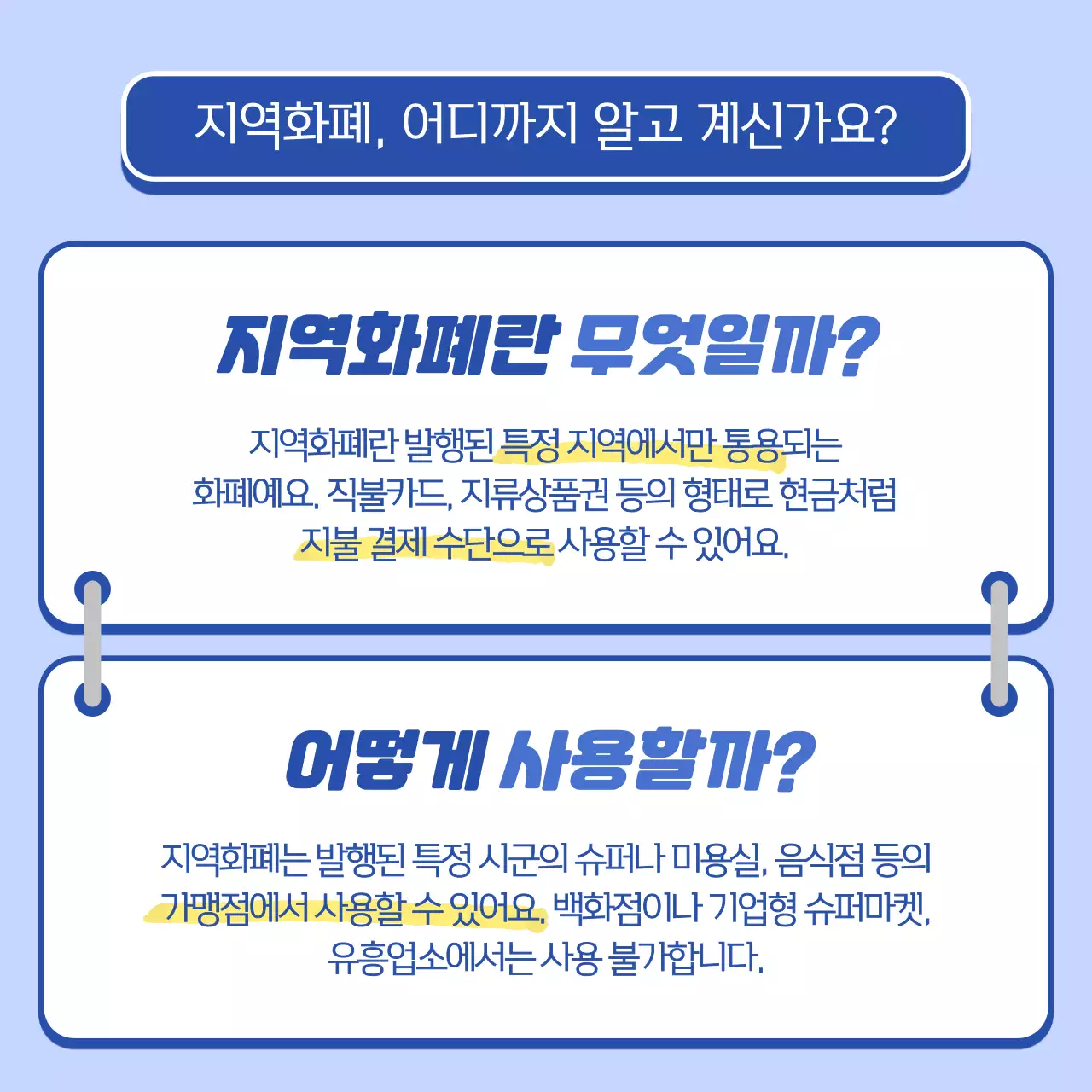 지역화페가 무엇인고?