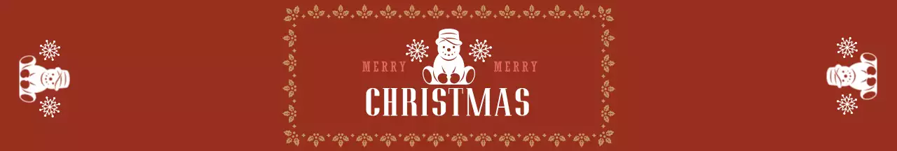 빨간색 로고 귀여운 크리스마스 겨울 선물