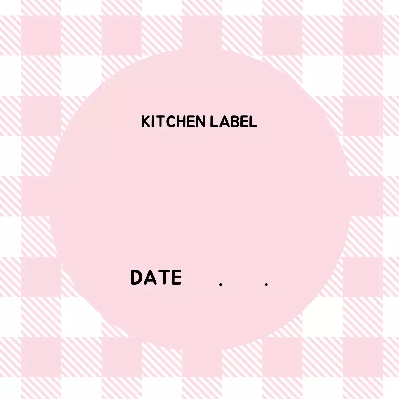 핑프 체크무늬 키친 라벨