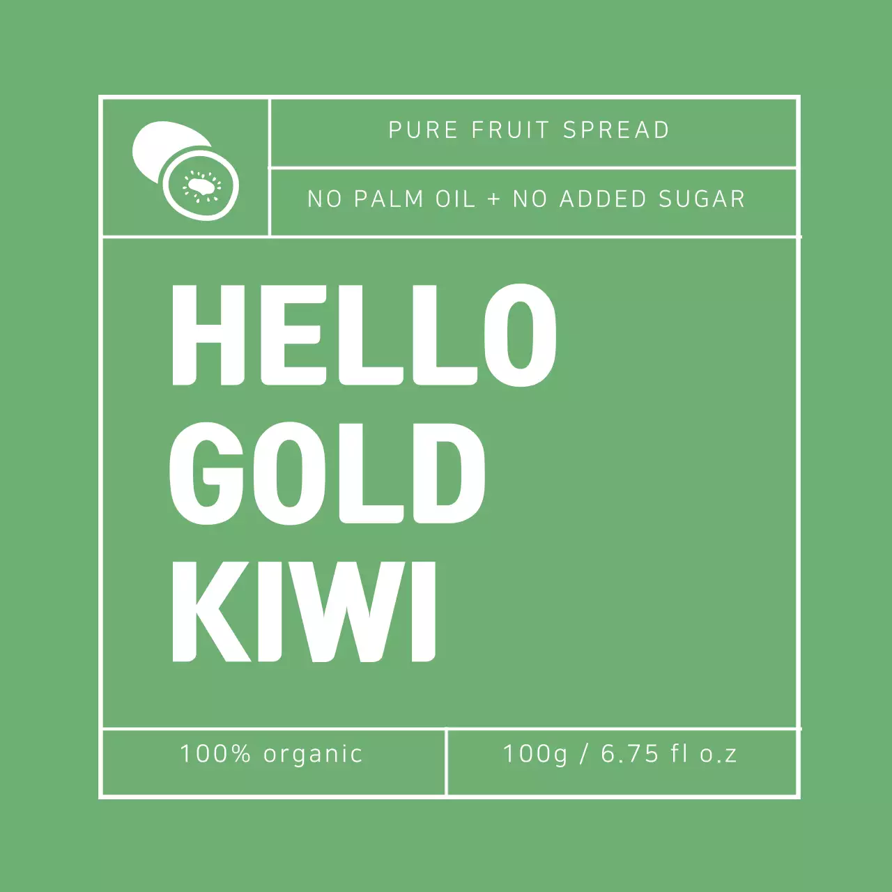 골드키위잼 라벨