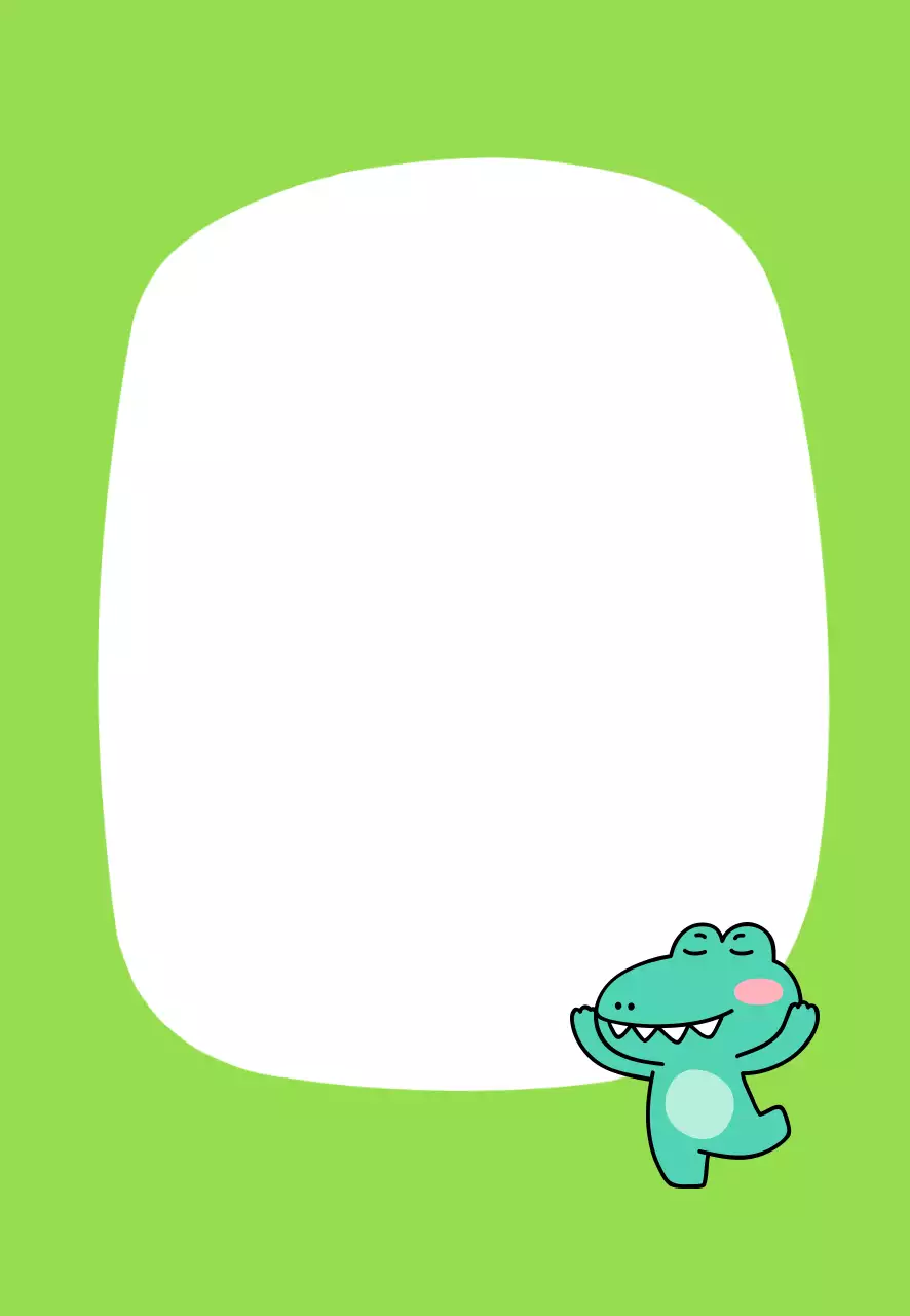 화이트 초록색 귀여운 아고 일러스트 