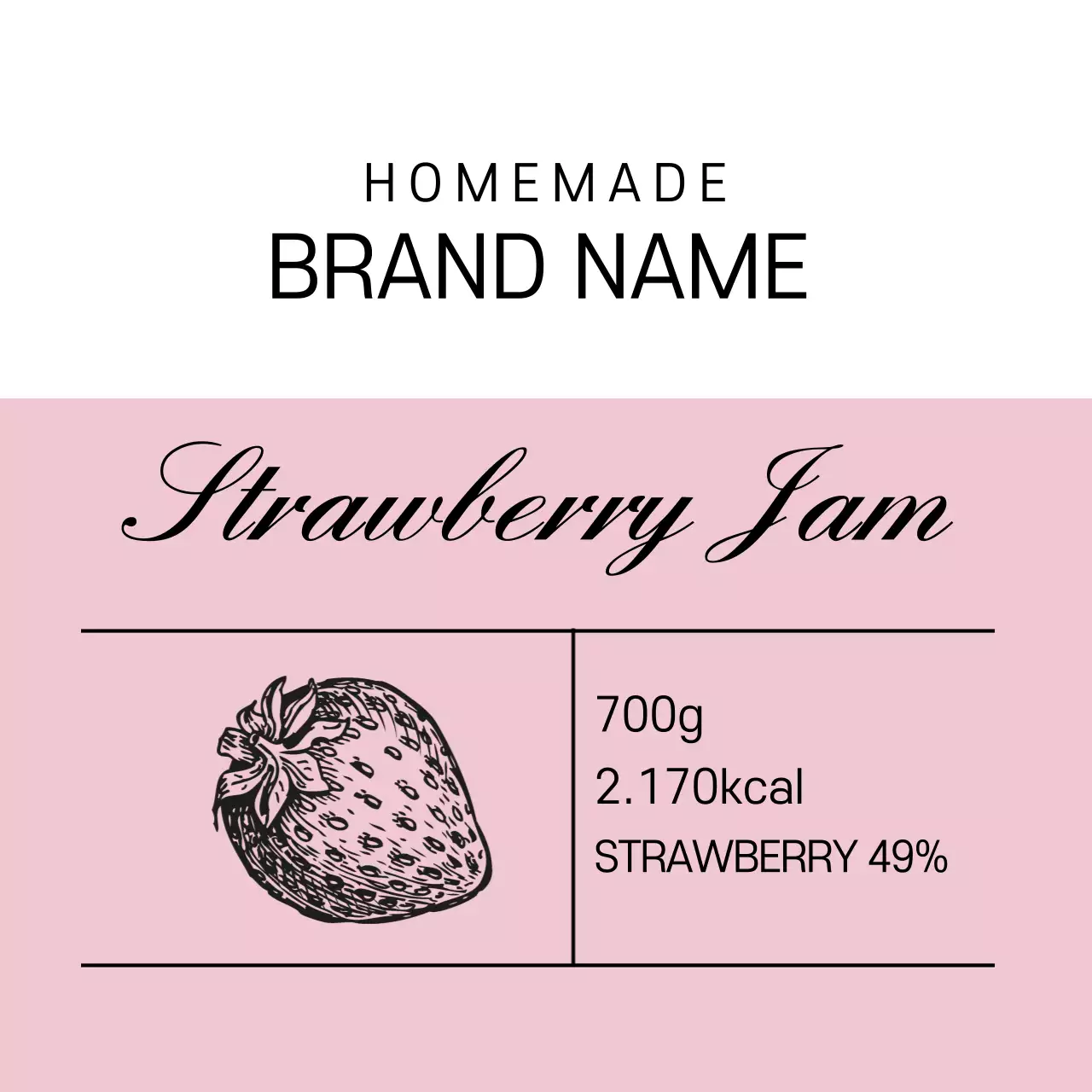 딸기잼 라벨