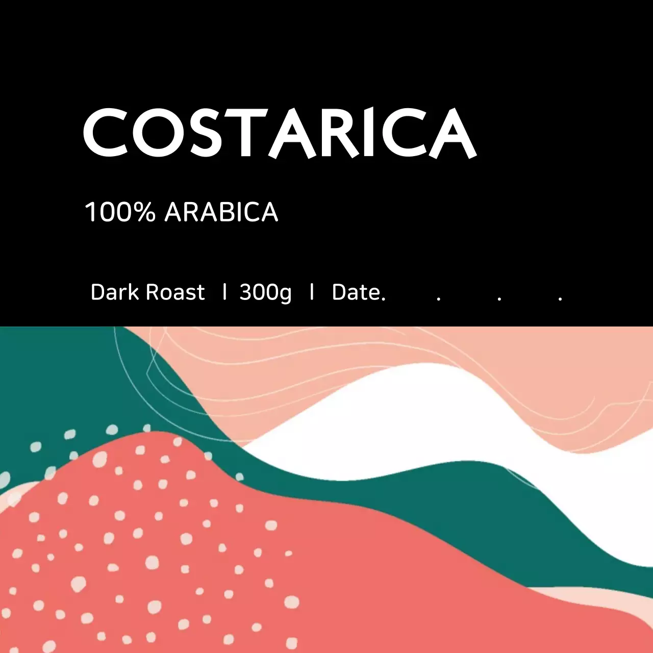 블랙 통일러스트 프레임 커피