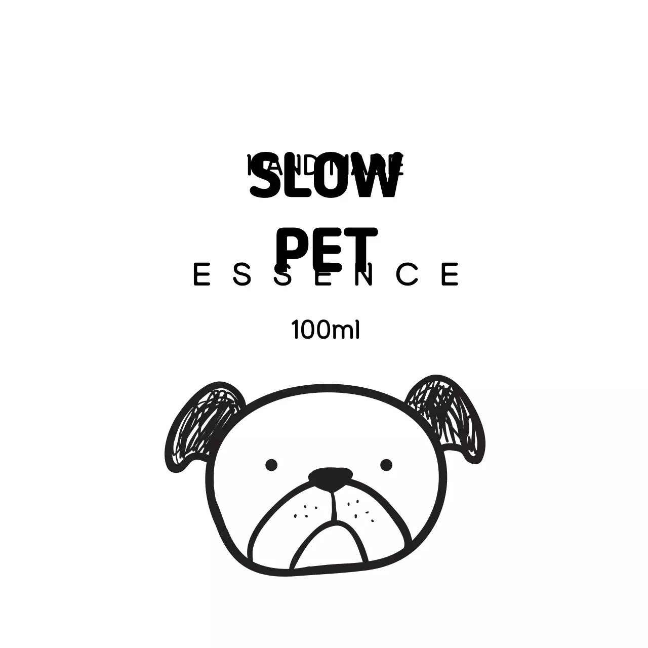 검정 흰색 일러스트 에센스 라벨
