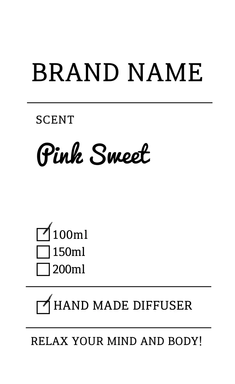 디퓨저 라벨 스티커