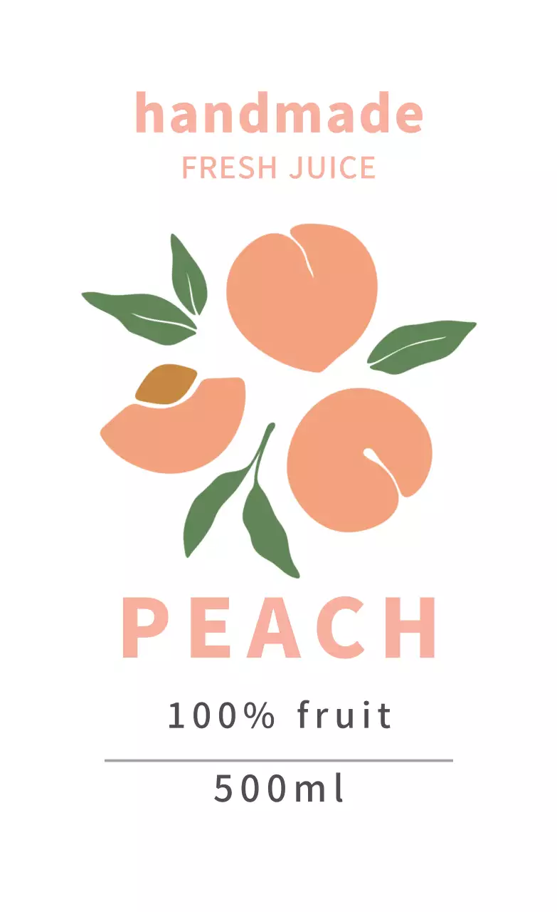 분홍색 일러스트 귀여운 음식 라벨