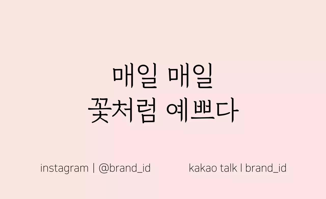 분홍 단색 브랜드 라벨