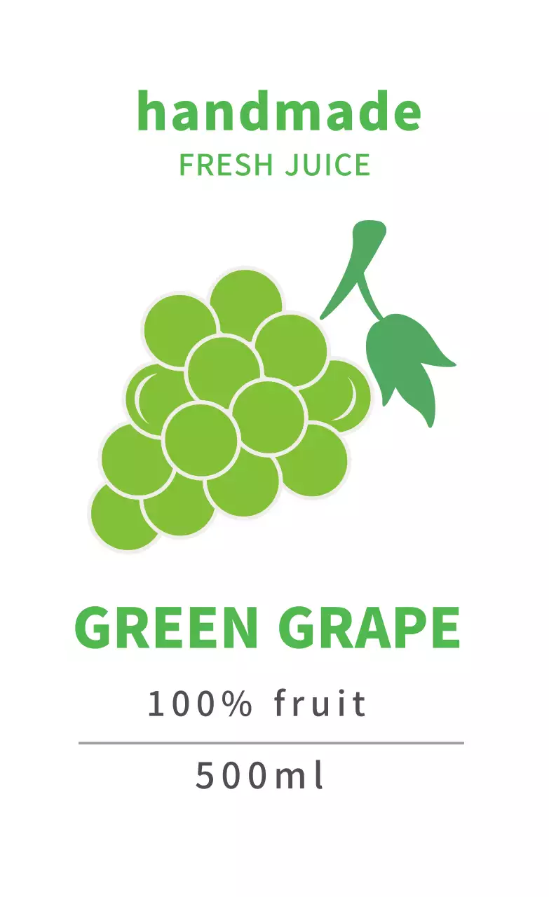 연두색 일러스트 귀여운 음식 라벨