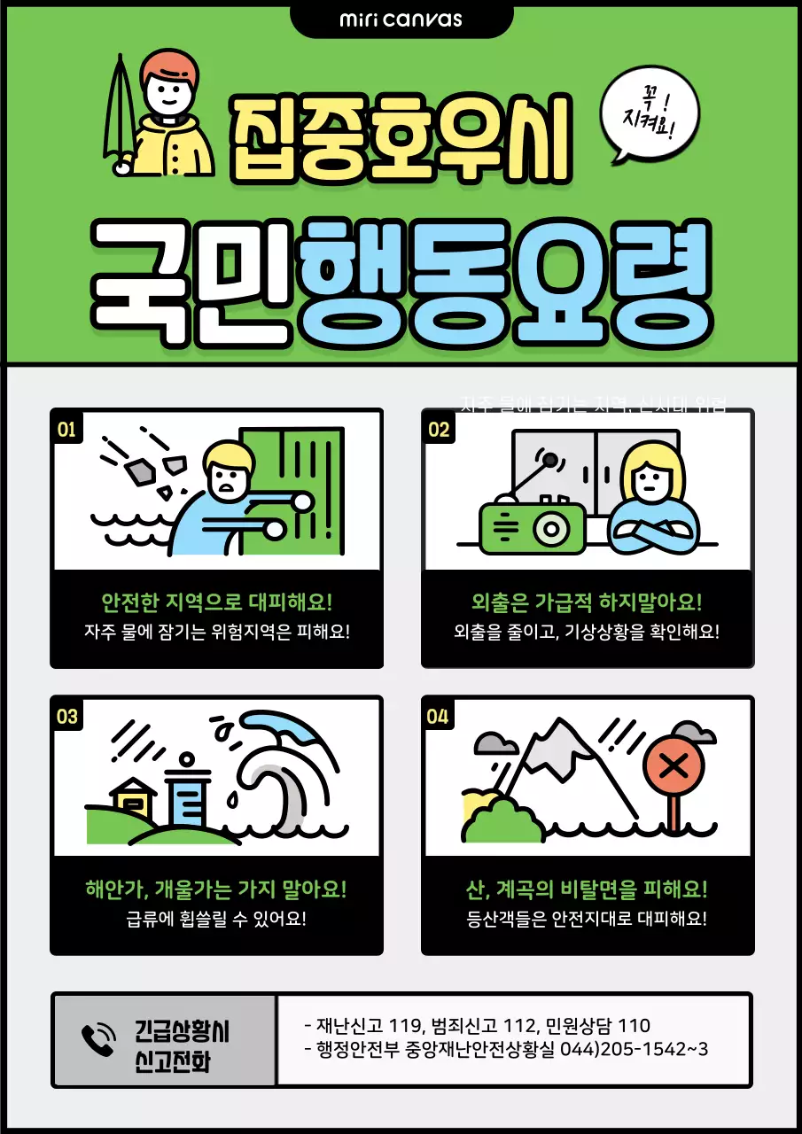 집중호우시 행동요령