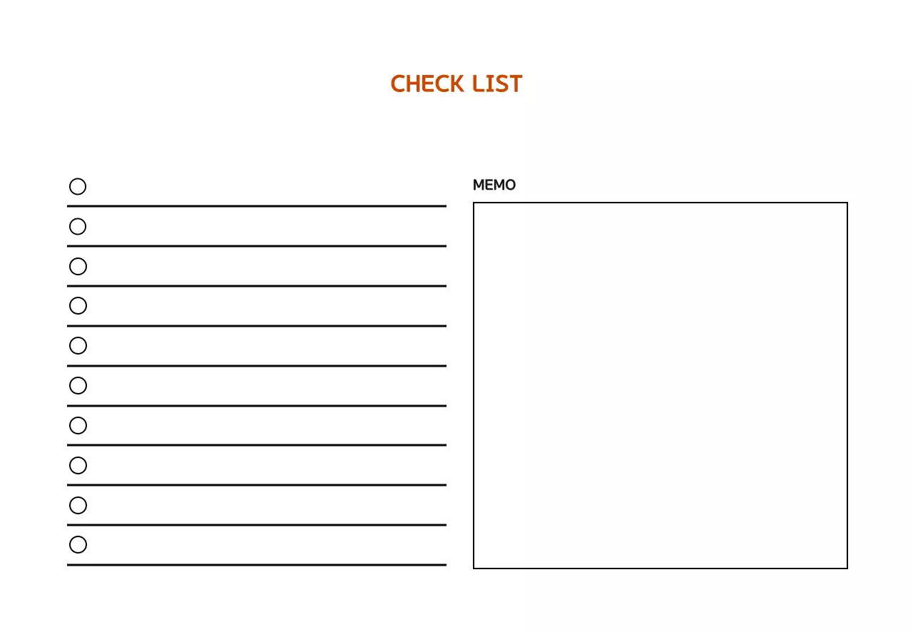 화이트 라인 심플한 체크 리스트
