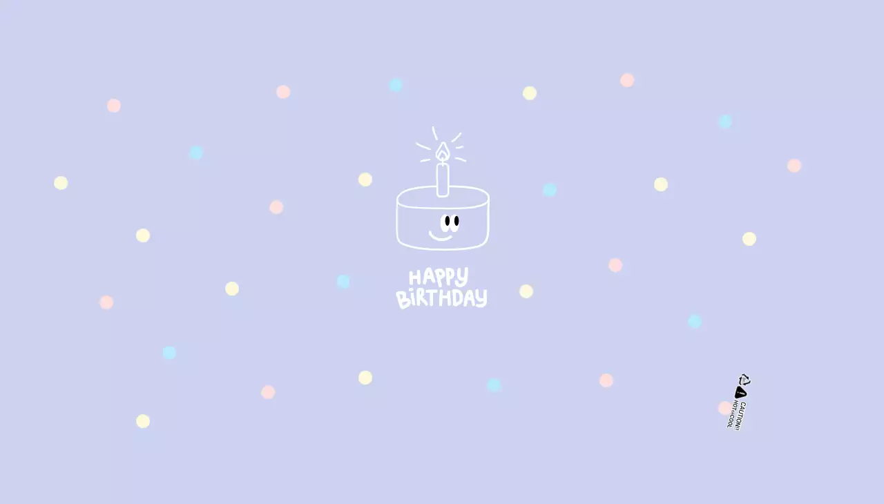 파스텔톤 보라색 귀여운 생일파티 축하용 종이컵