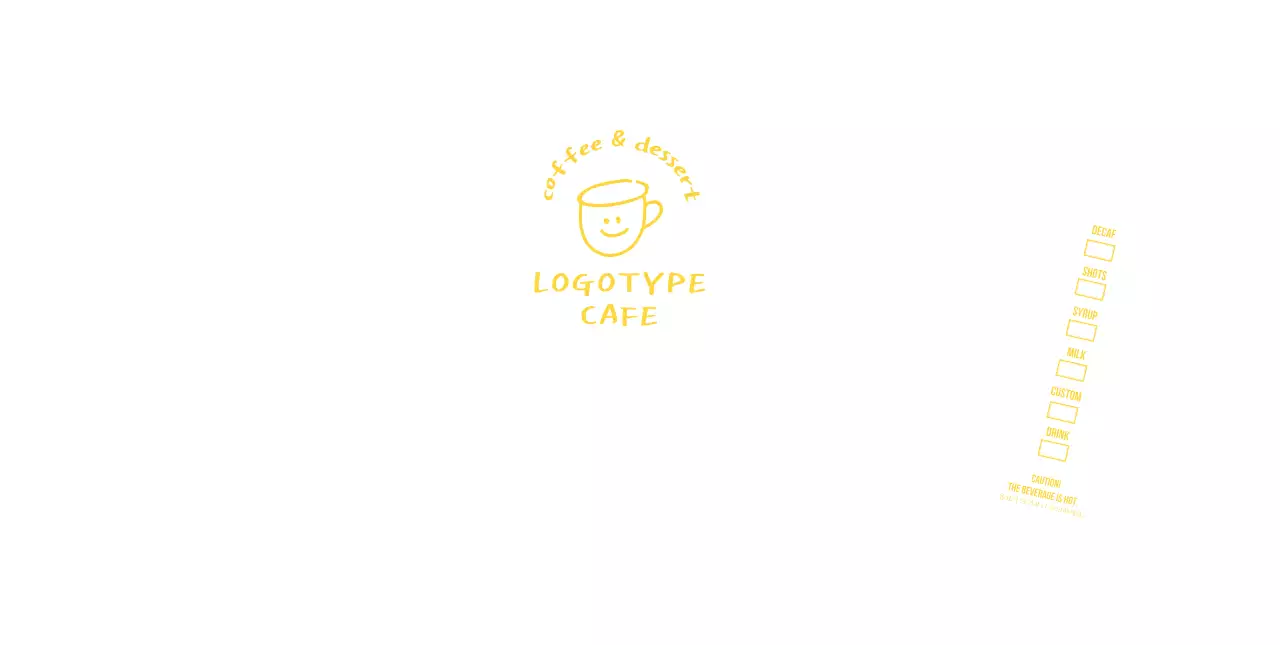 화이트 노란색 손그림 느낌의 일러스트