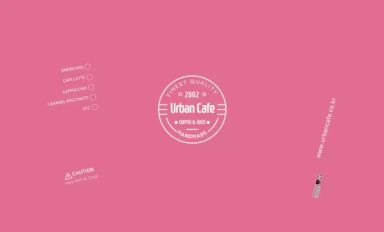 화이트 핑크 깔끔한 심볼 카페