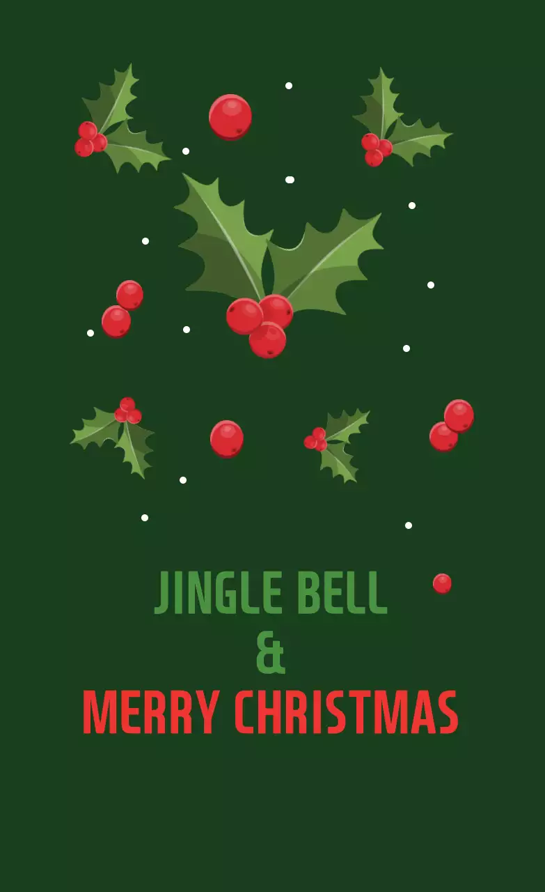 빨강 초록 일러스트 크리스마스 인사 라벨