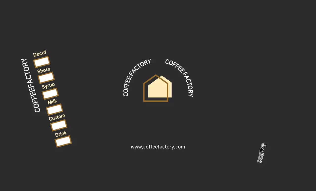 블랙 모던한 카페로고 카페용 종이컵