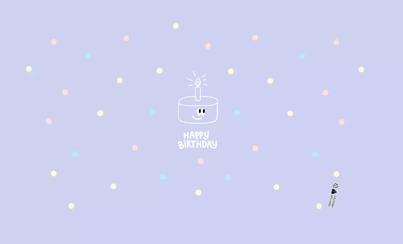 파스텔톤 보라색 귀여운 생일파티 축하용 종이컵