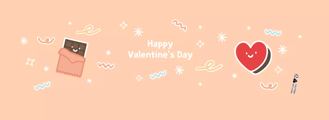 분홍색 발렌타인 귀여운 초콜릿 컵홀더