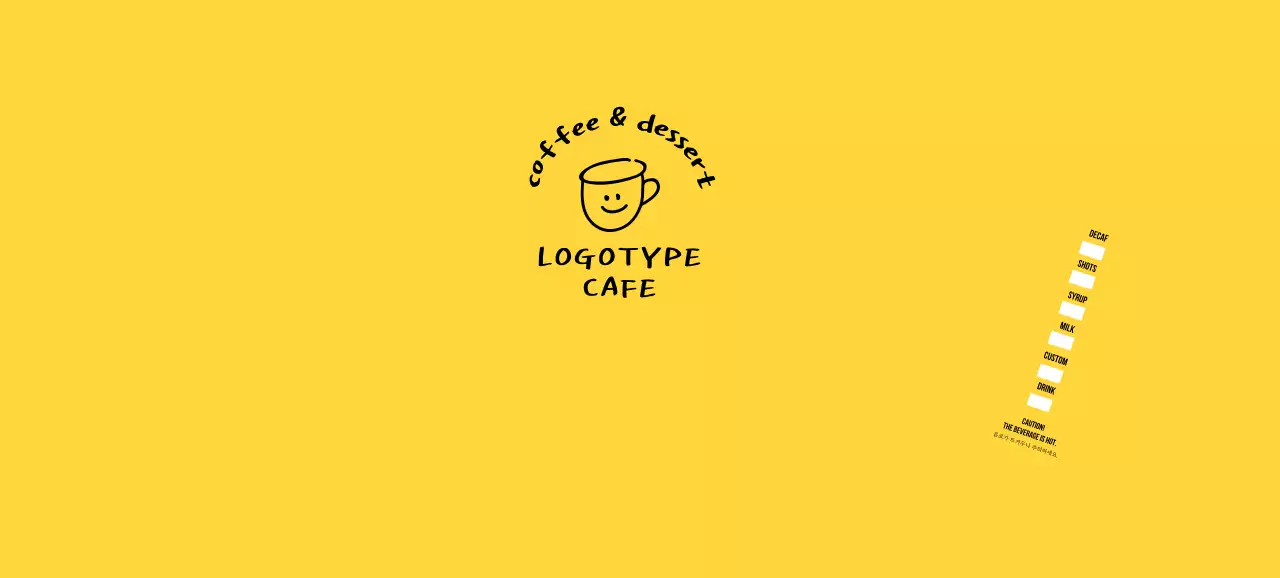 노란색 손그림 느낌의 일러스트