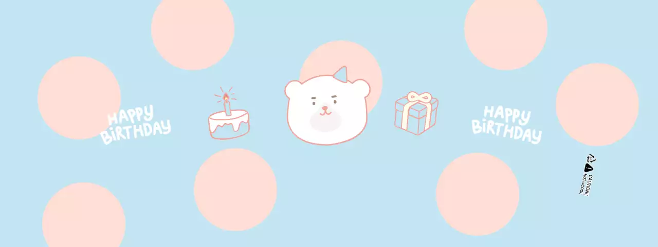 파스텔톤 생일파티 귀여운 컵홀더