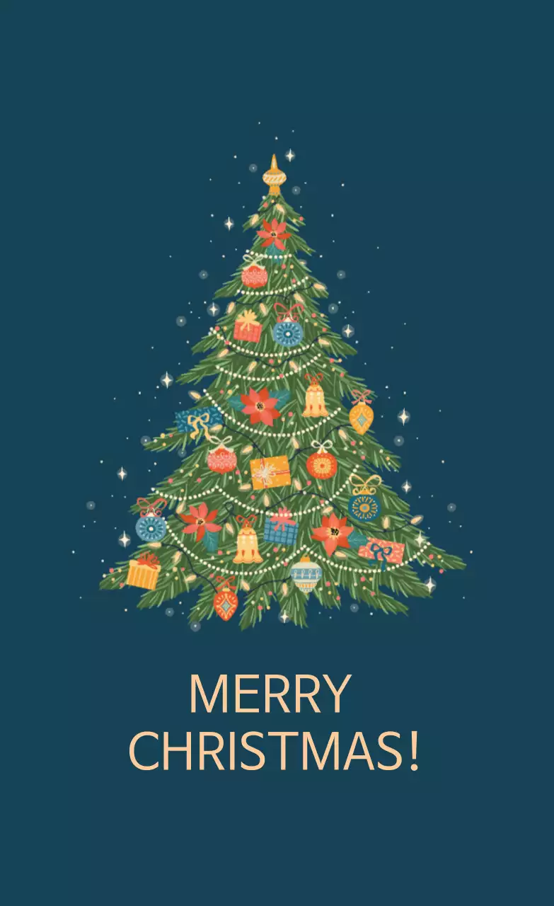 파란색 일러스트 기념일 크리스마스 라벨