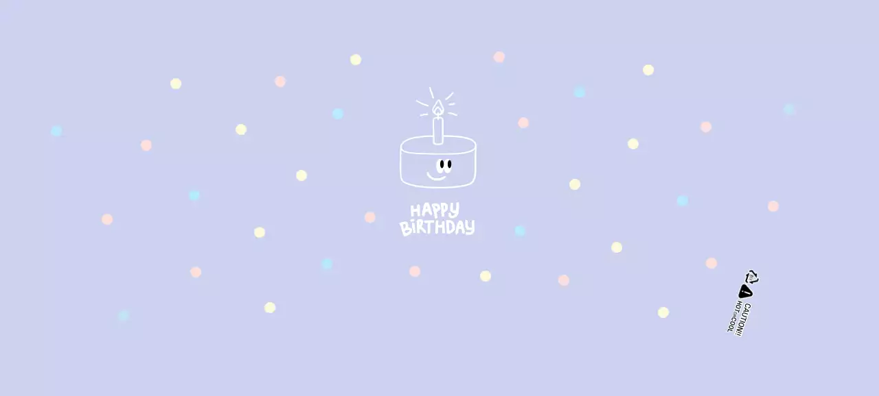 파스텔톤 보라색 귀여운 생일파티 축하용 종이컵