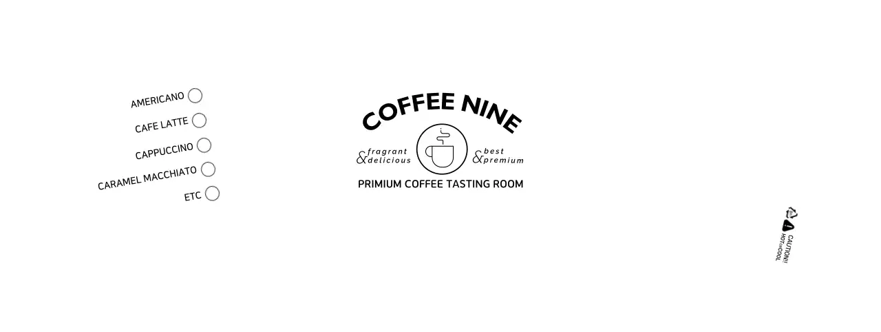 화이트 심플한 카페 메뉴 체크