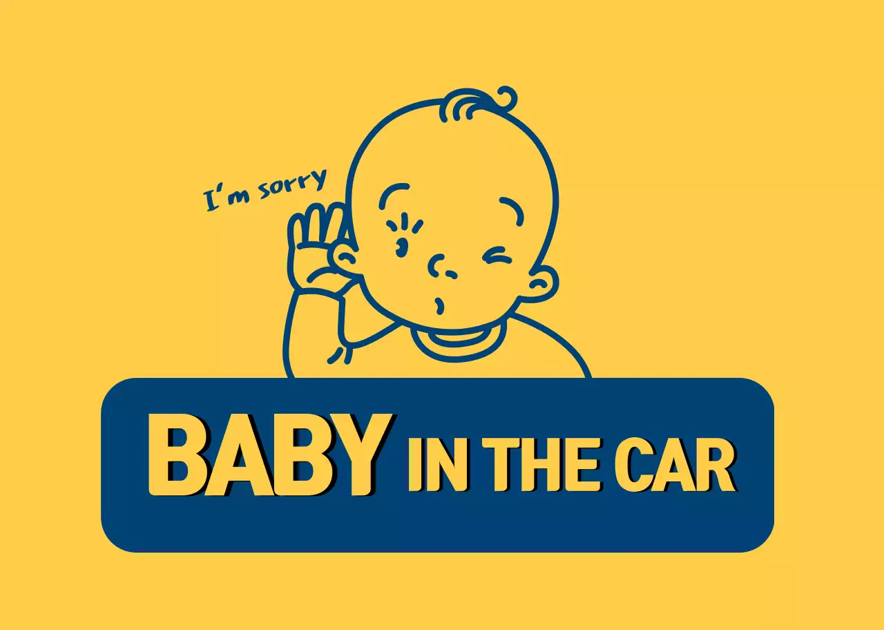 노란색 파란색 라인 일러스트 아이가 타고있어요 