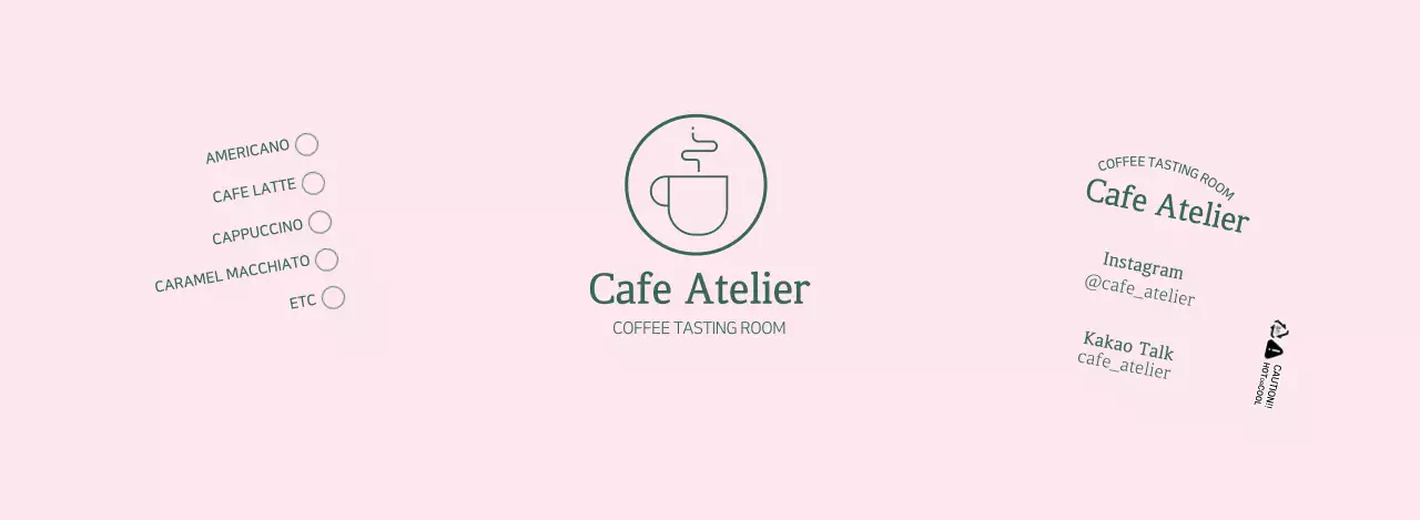 핑크 심플한 라인 일러스트